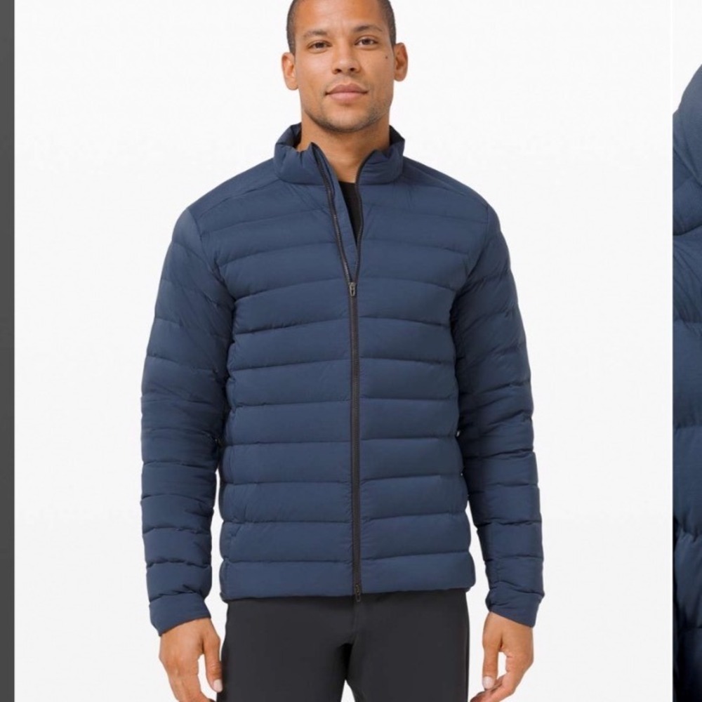 LULULEMON Navigation Stretch Down Jacket In Iron Blue Size S Puffer Goose Down